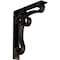Ekena Millwork Orleans Wrought Iron Bracket, (Triple center brace), Antiqued Pale Gold 2"W x 10"D x 12"H BKTM02X10X12TOLAPG - alternate 1